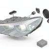 Headlight Bulb Retainer CHOPDARK Machined Aluminum for H7 LED-8