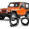 Eterpace Jeep Headlight Bucket Black Plastic 2 Pack Direct Replacement-5