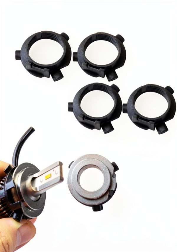 LED Headlight Base H7 Bulb Holder by Zufoty High Temp Plastic 4 Pack-0