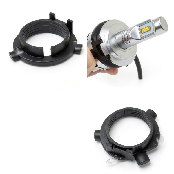 LED Headlight Base H7 Bulb Holder by Zufoty High Temp Plastic 4 Pack-2