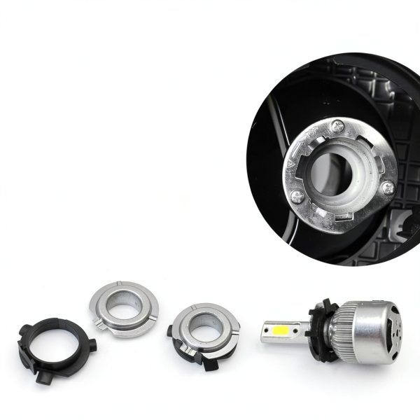 LED Headlight Base H7 Bulb Holder by Zufoty High Temp Plastic 4 Pack-4