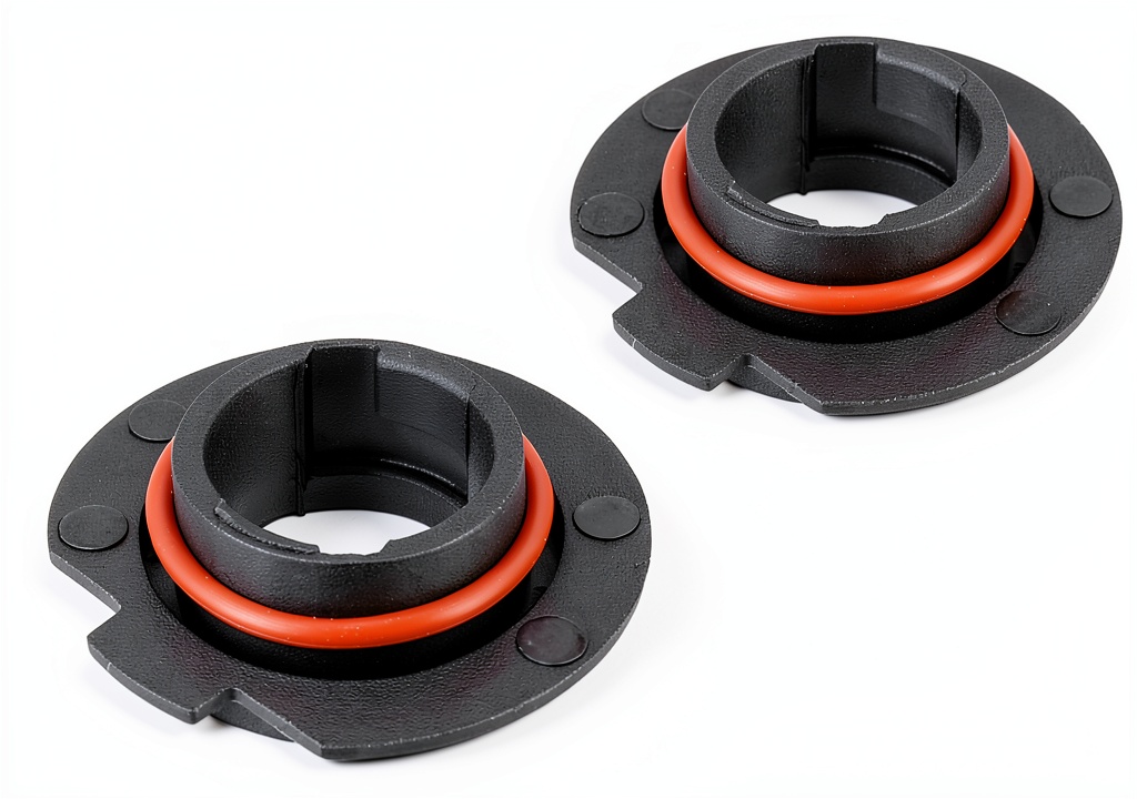 Installing X AUTOHAUX H7 LED Headlight Bulb Retainer Adapter Inner Fit for LED on a wooden desk