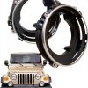 Eterpace Jeep Headlight Bucket Black Plastic 2 Pack Direct Replacement-0
