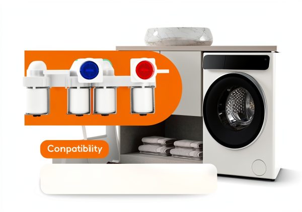DC97-15459Q Washer Water Inlet Valve, Compatible with Samsung Washing Machine Parts, Repair Washer Water Leakage, Loud voice, does not Fill with Water, Replace WA51A5505AC/US-00 WA52A WA54A WA55A-5