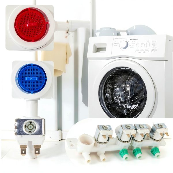 DC97-15459Q Washer Water Inlet Valve, Compatible with Samsung Washing Machine Parts, Repair Washer Water Leakage, Loud voice, does not Fill with Water, Replace WA51A5505AC/US-00 WA52A WA54A WA55A-1