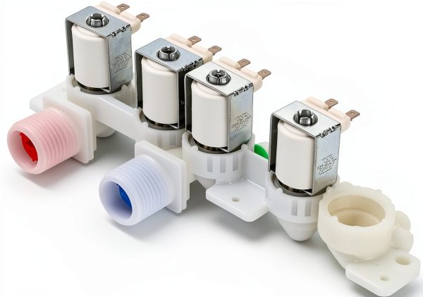 DC97-15459Q Washer Water Inlet Valve, Compatible with Samsung Washing Machine Parts, Repair Washer Water Leakage, Loud voice, does not Fill with Water, Replace WA51A5505AC/US-00 WA52A WA54A WA55A-0