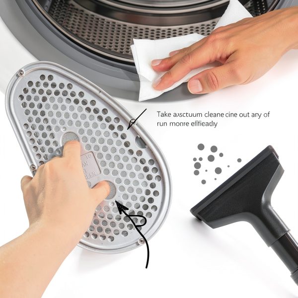 Dryer Lint Filter by UPTTHOW W10828351 White Screen with Cover-5
