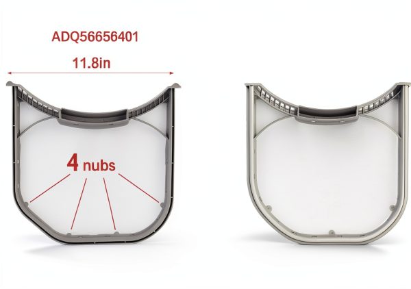 ADQ56656401 Dryer Lint Filter Upgraded Stainless Steel Mesh Screen for LG ADQ566564 and Ken-more Elite Dryer Lint Screen Replacement with Clothes Dryer Lint Vent Trap Cleaner Brush Part #PS3531962-1